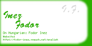 inez fodor business card